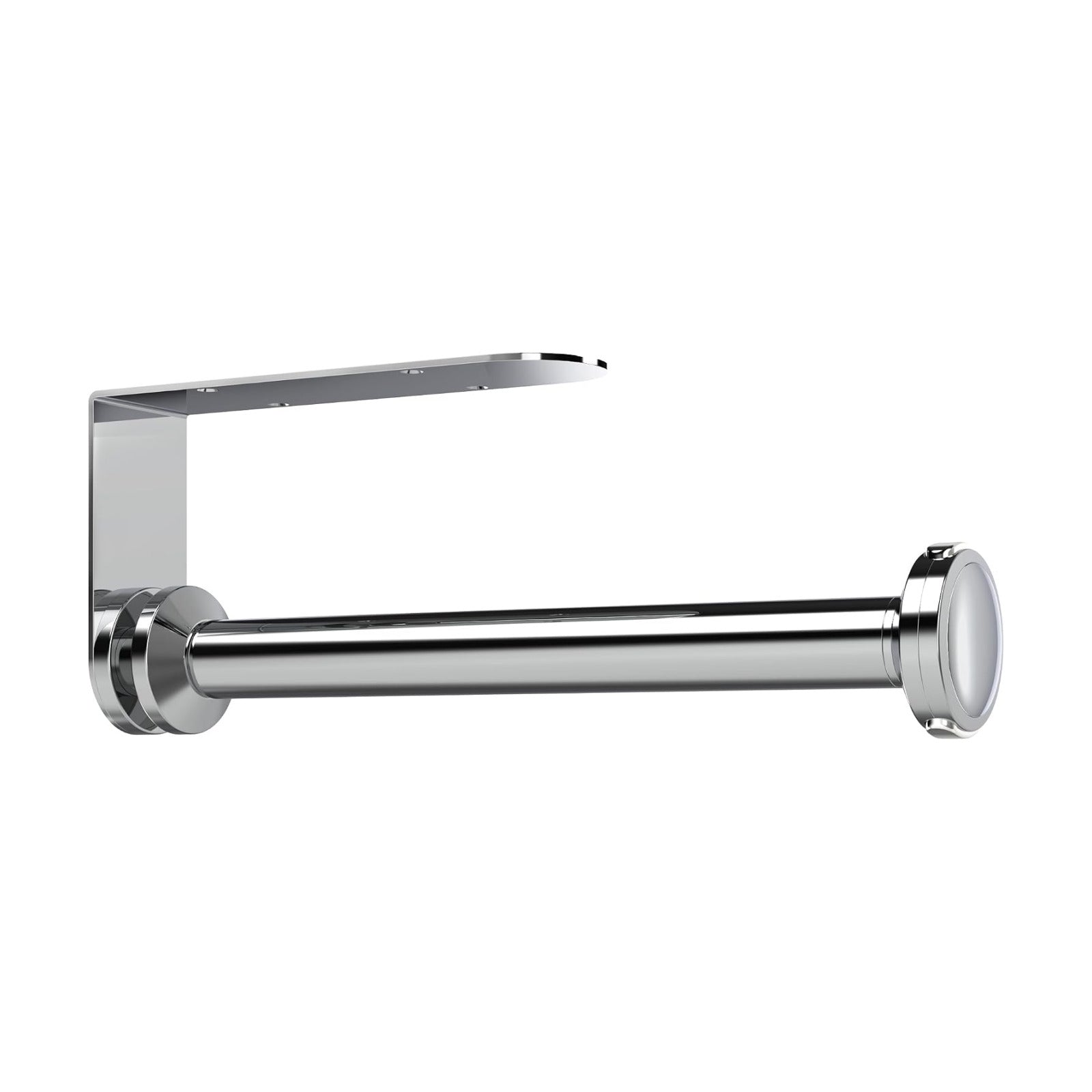 theaoo Paper Towel Holder Under Cabinet, One-Hand Tear, Wall Mount, Silver | Quick Release Knob For Easy Roll Loading.