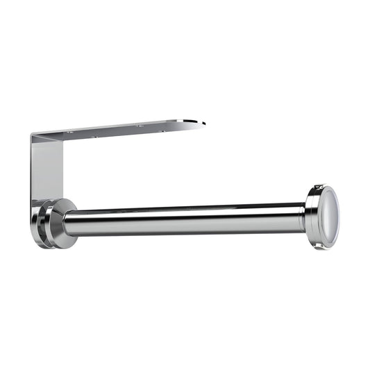 theaoo Paper Towel Holder Under Cabinet, One-Hand Tear, Wall Mount, Silver | Quick Release Knob For Easy Roll Loading.