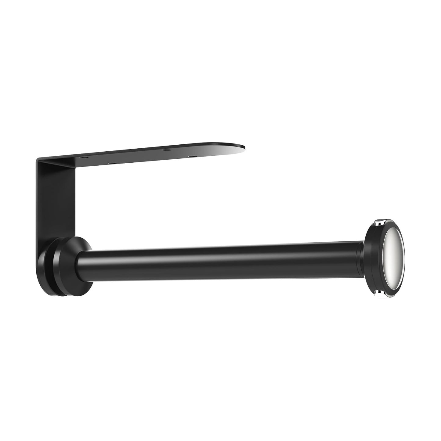 theaoo Under Cabinet Paper Towel Holder, One-Hand Tear, Wall Mount, Black | Quick Release Knob For Easy Roll Loading.
