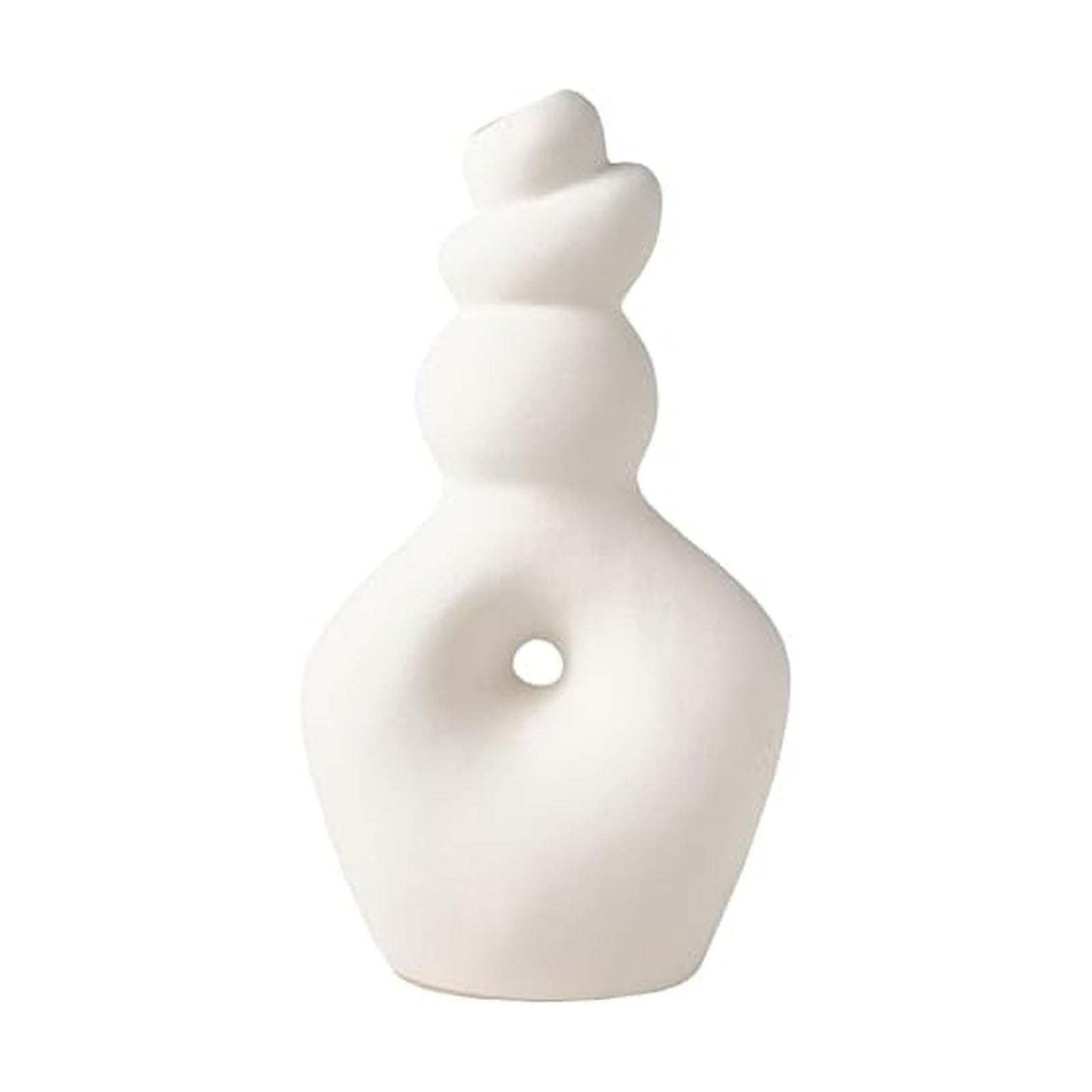 Twist Textured Stoneware Ceramic Vase / White / 10.5 Inch / 6.02 x 3.54 x 10.55