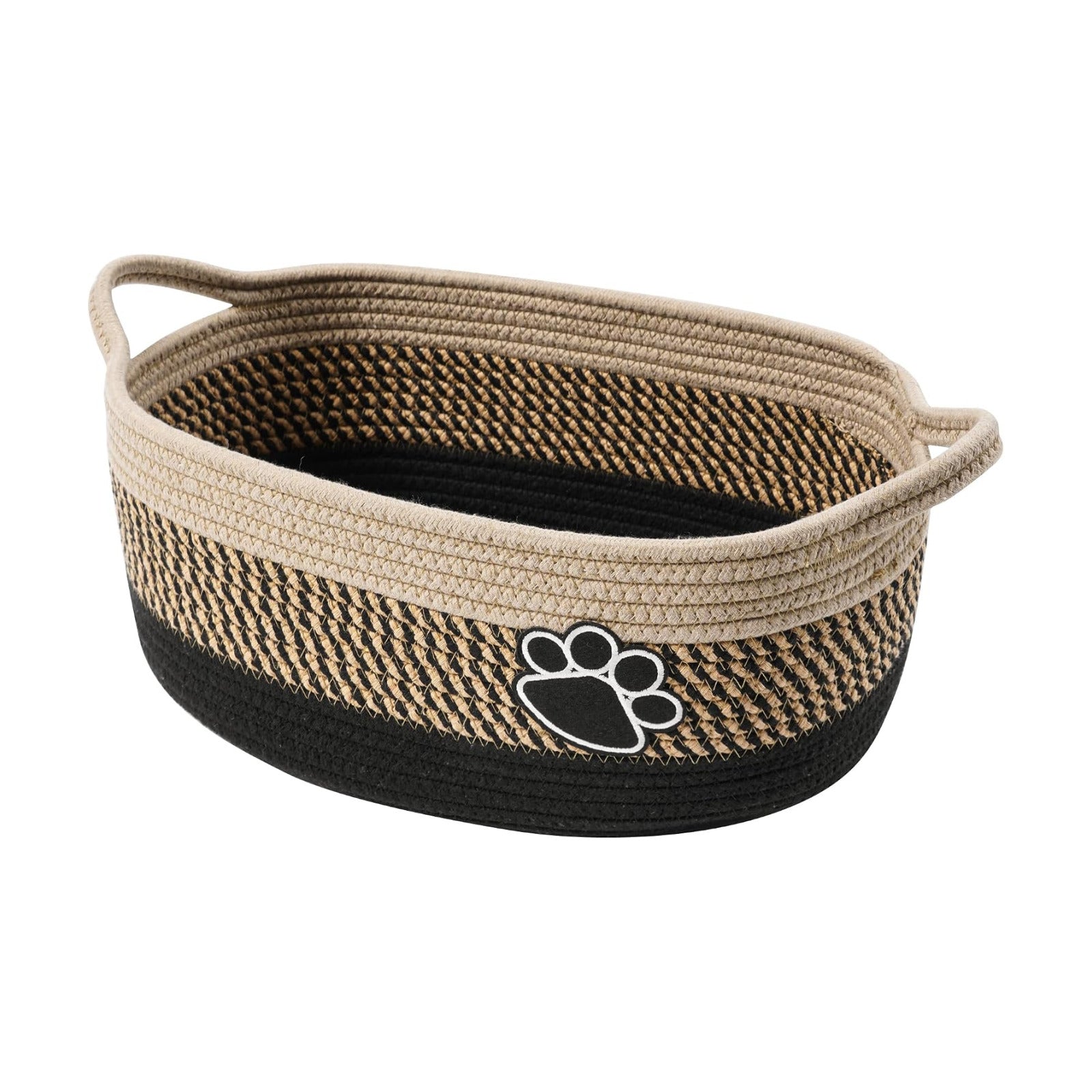 Small Woven Baskets for Organizing Rope Storage Basket / Dark&light Beige