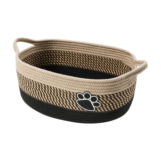 Small Woven Baskets for Organizing Rope Storage Basket / Dark&light Beige