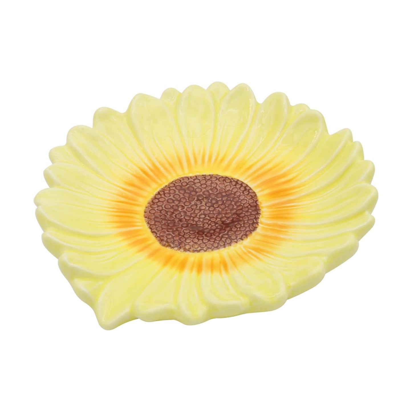 Self Draining Soap Dish Inspired by Daisy Flower Ceramic Waterfall Soap Dish Soap Savers / Yellow