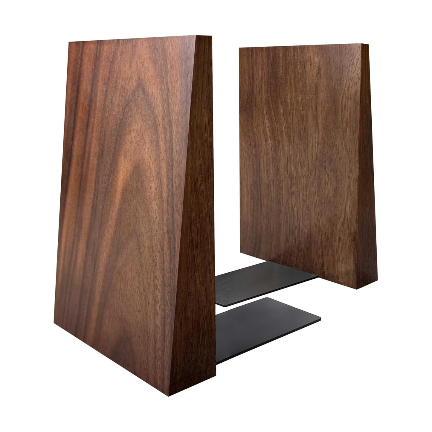 Walnut Book Ends Hold Heavy Books- in Wood Bookends / Small-walnut 5.9in Tall / 6 x 5 x 4