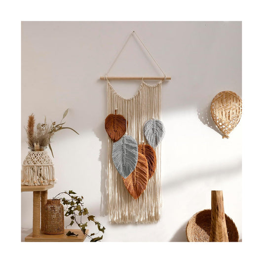 Large Boho Tassels Hanging Ornament / Brown