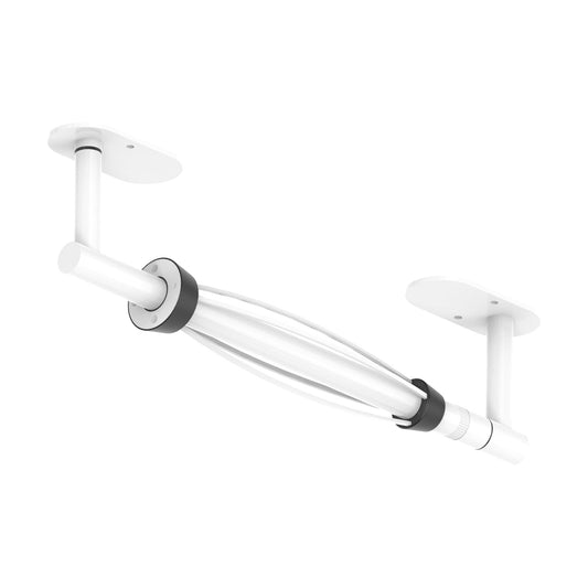 Paper Towel Holder Under Cabinet One Hand Operable, White | Round Base,Damping Effect, Drill Wall Mount or