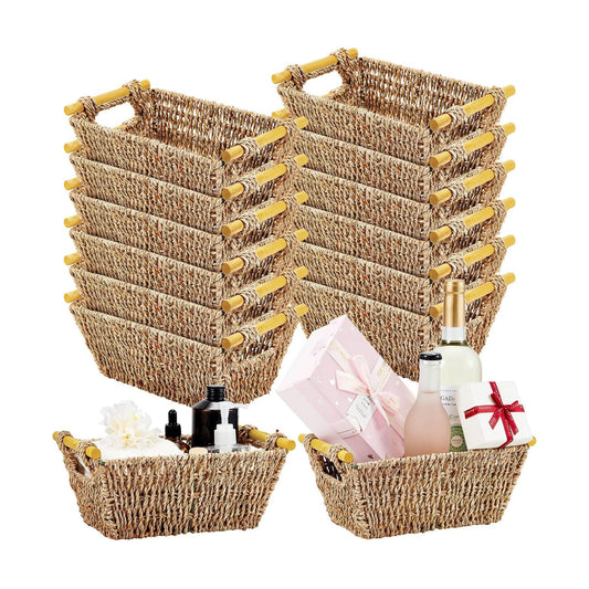 Small Hand Woven Wicker Baskets / Set of 12