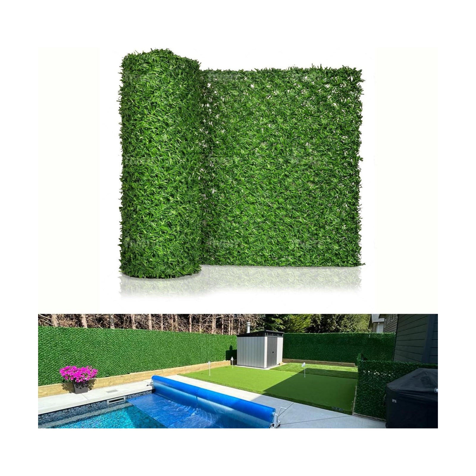 Can Fence Grass Chain Link Fence- Galvanized Wire UV Protected- Privacy Fence / 3.94' x 10