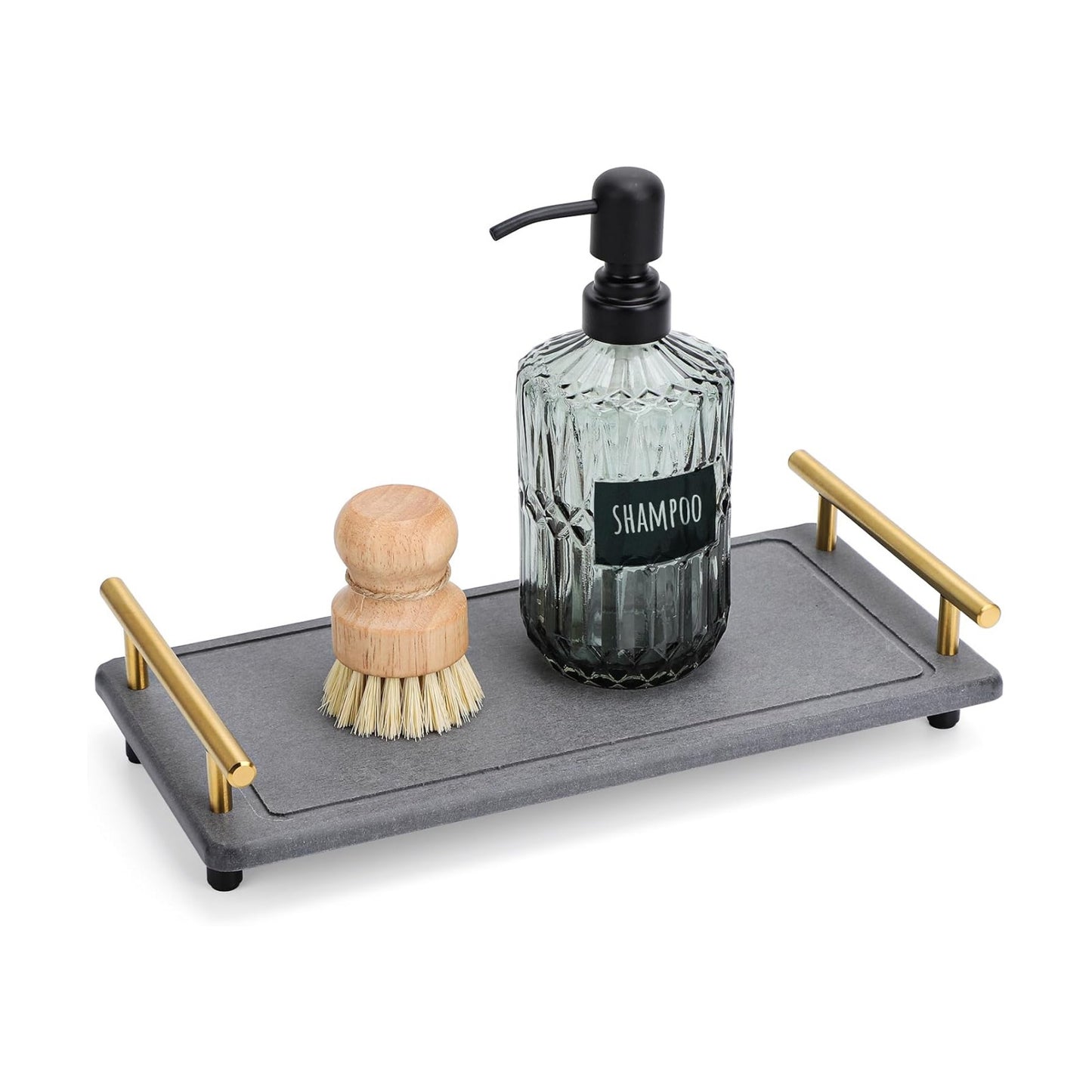 Bathroom Counter Tray / Gray-gold / 12.2 x 5.9 x 2.5