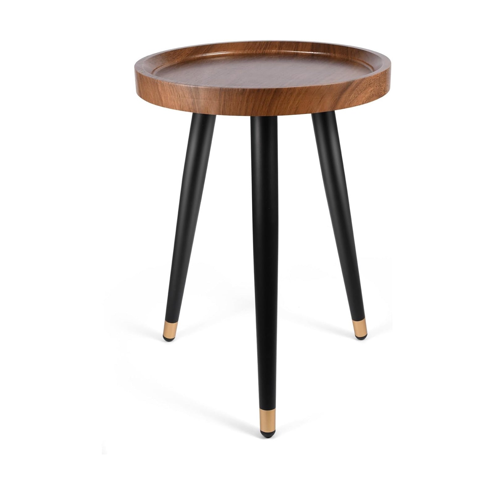 Mid Century Wood Plant Table / Walnut / 12 x 17
