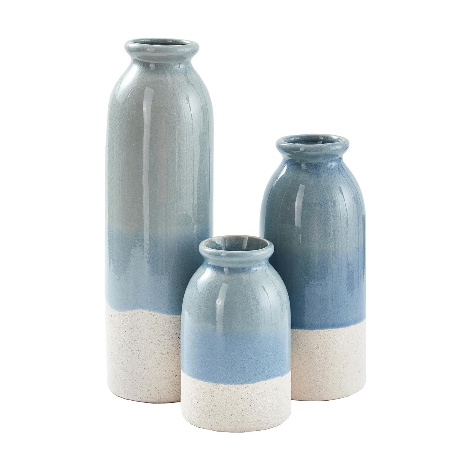 Blue Ceramic Vase / Blue-3 Sets / Set of 3