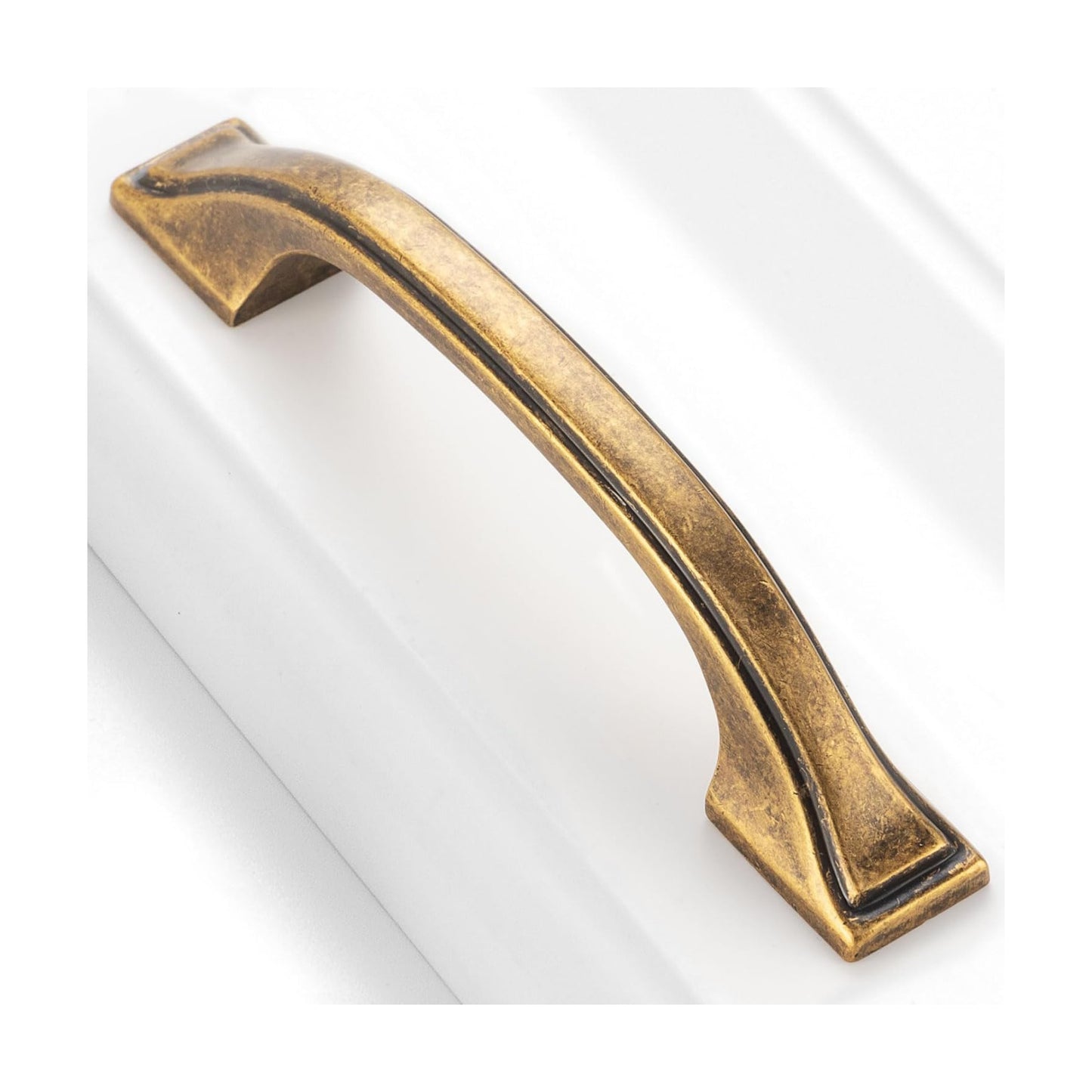 Antique Brass Cabinet Pulls Vintage Brass Cabinet Handles Antique Brass / 3 Inch / Set of 10