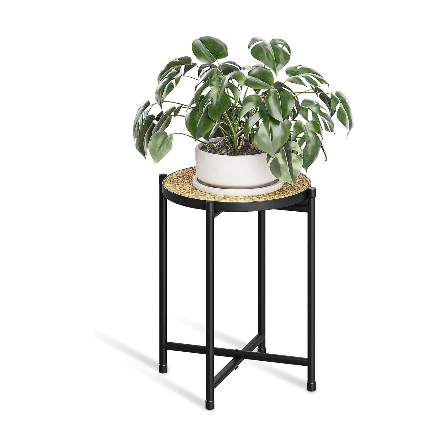 Bamworld Indoor Plant Stand Tall Plant Table Corner Plant Stool Boho Small Plant Holder Single Flower Stand for Large