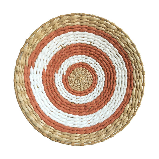 Woven Wall Basket Decor / Orange B-34cm