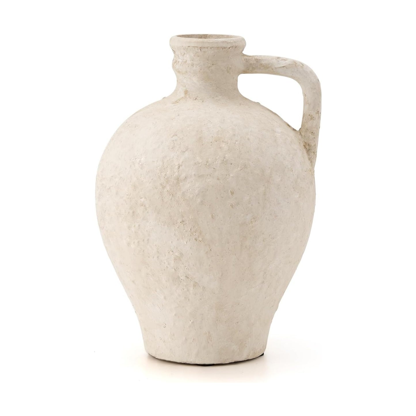Ceramic Rustic Farmhouse Vase / 8.25 Inch / Off-white