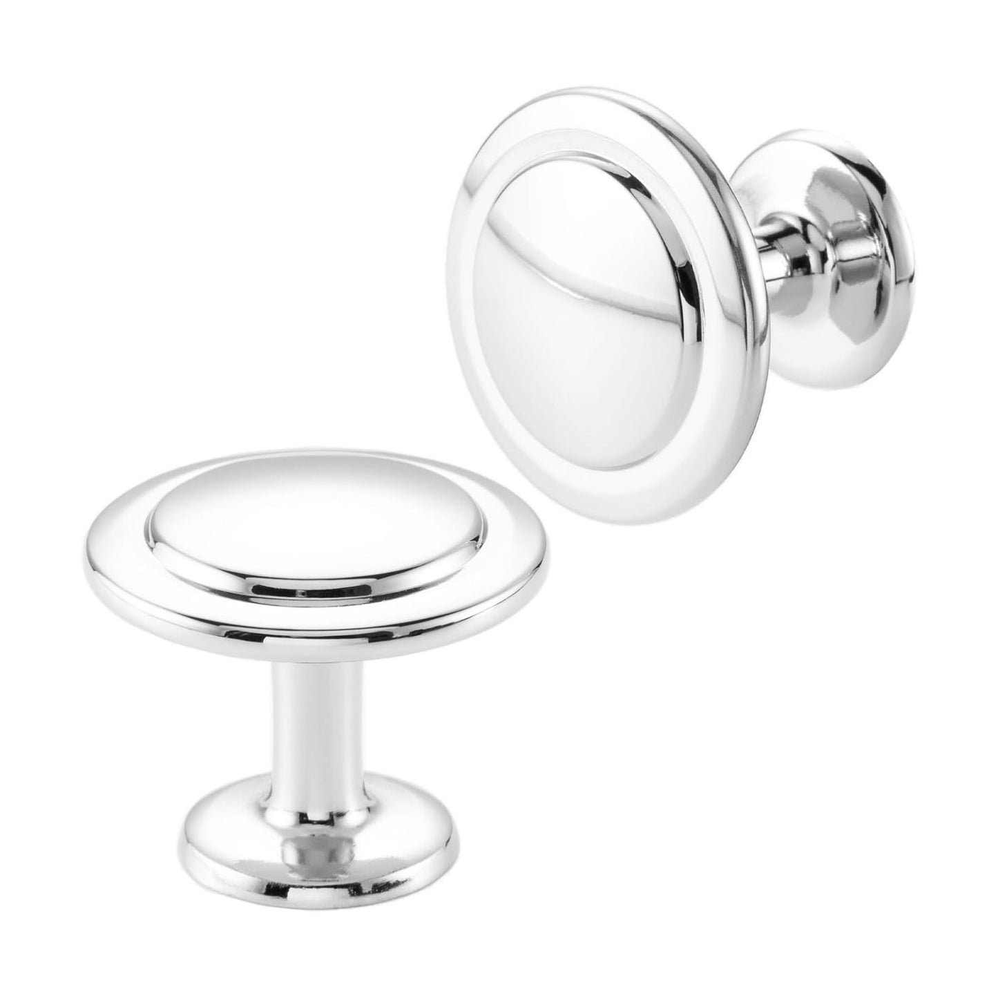 Cabinet Knobs Chrome Drawer Knobs / 1-1/4 Inches / Round Knob / Polished Chrome / 4 Inch