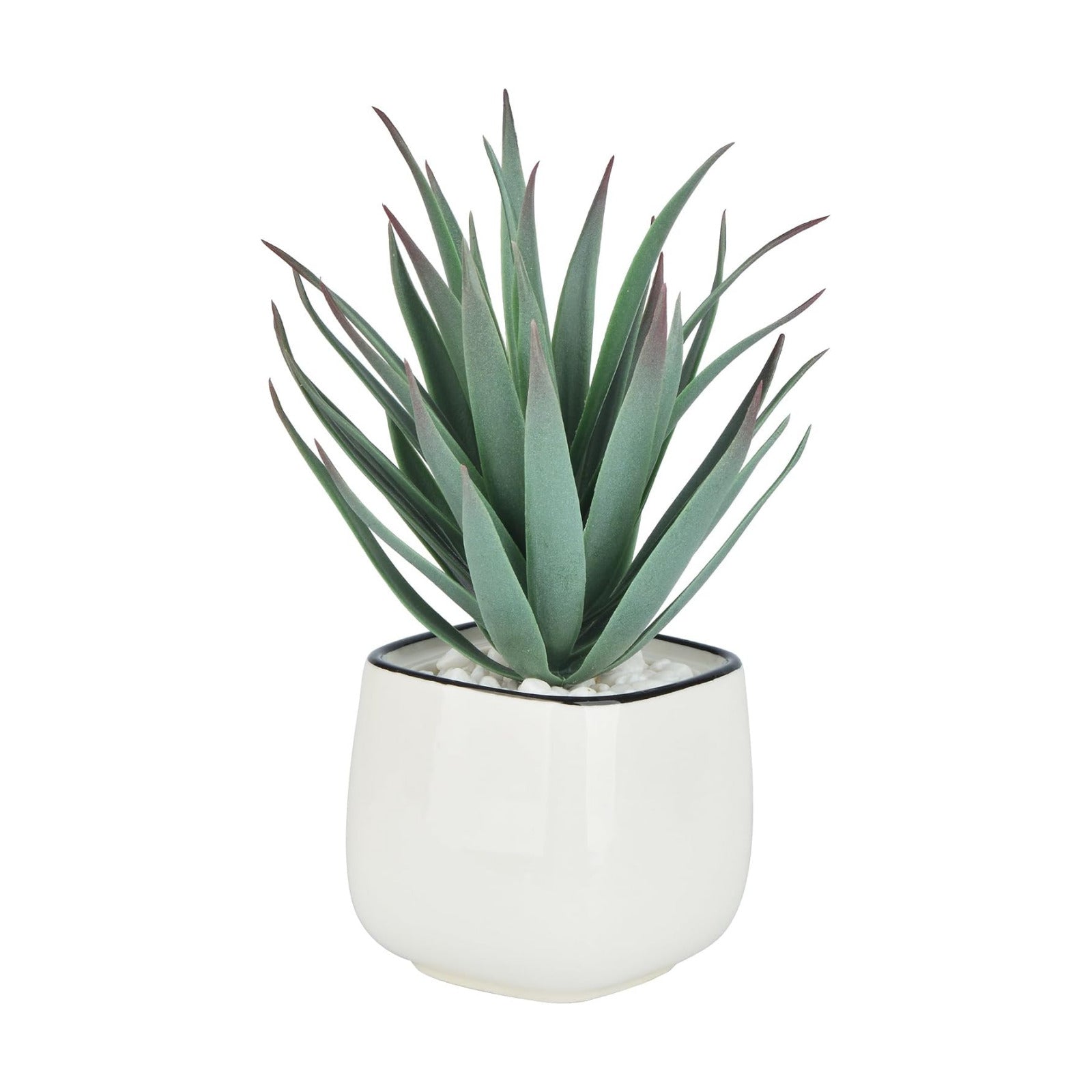 Small Fake Plants Mini Succulent Agave Faux Plants Indoor for Boho Bathroom Decor