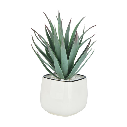 Small Fake Plants Mini Succulent Agave Faux Plants Indoor for Boho Bathroom Decor