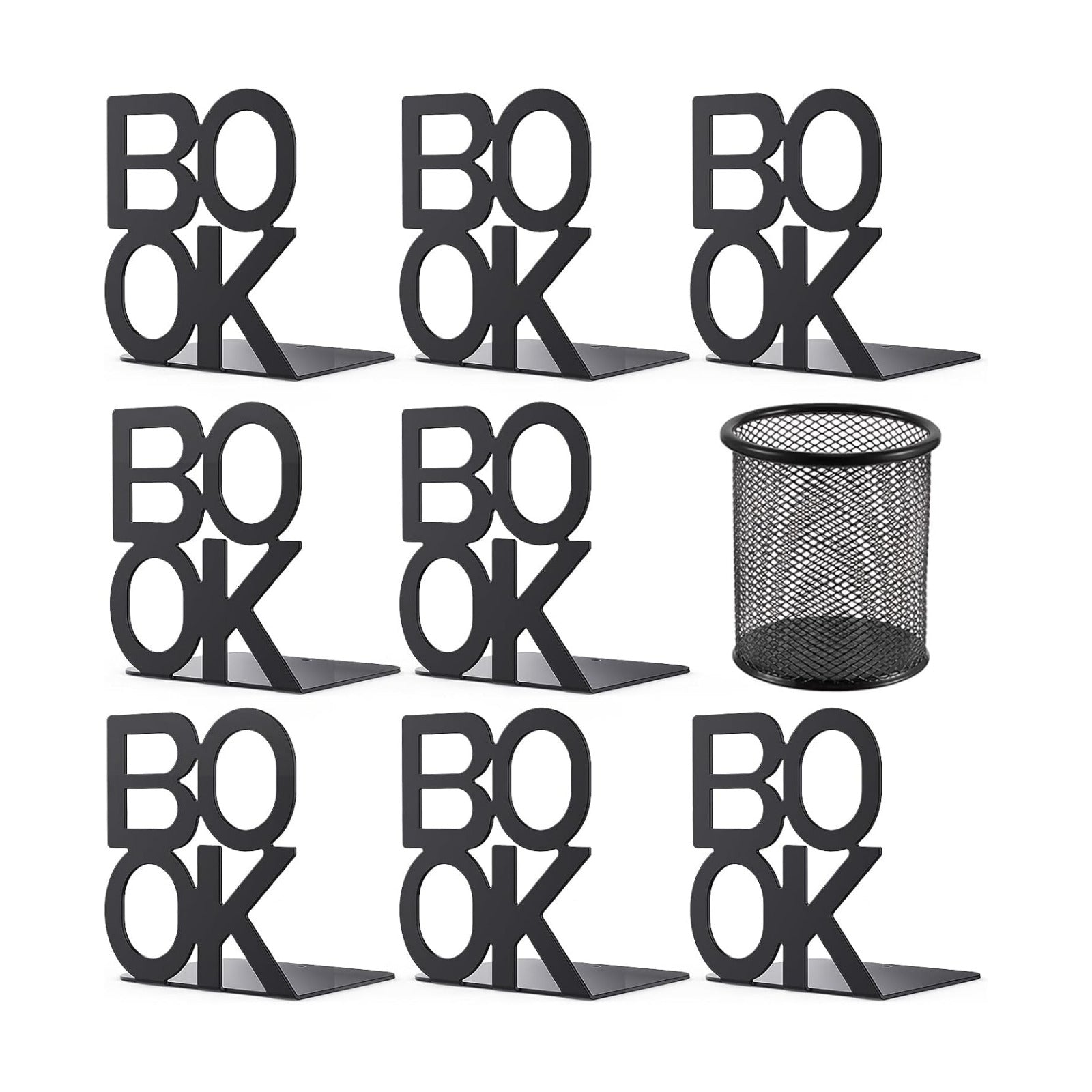Bookend / Bookends / Black / 4 Pair