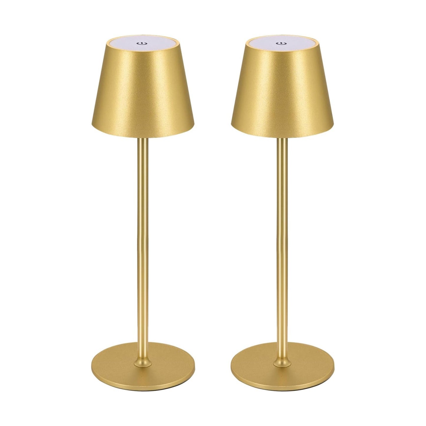 BGFHome 2 Pack Cordless Table Lamp LED Desk Lamps, 5000mAh Battery Operated, Rechargeable Touch Night Light, 3 Color