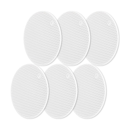 6 Packs Multipurpose Non Slip Heat Resistant Pot Holder / White