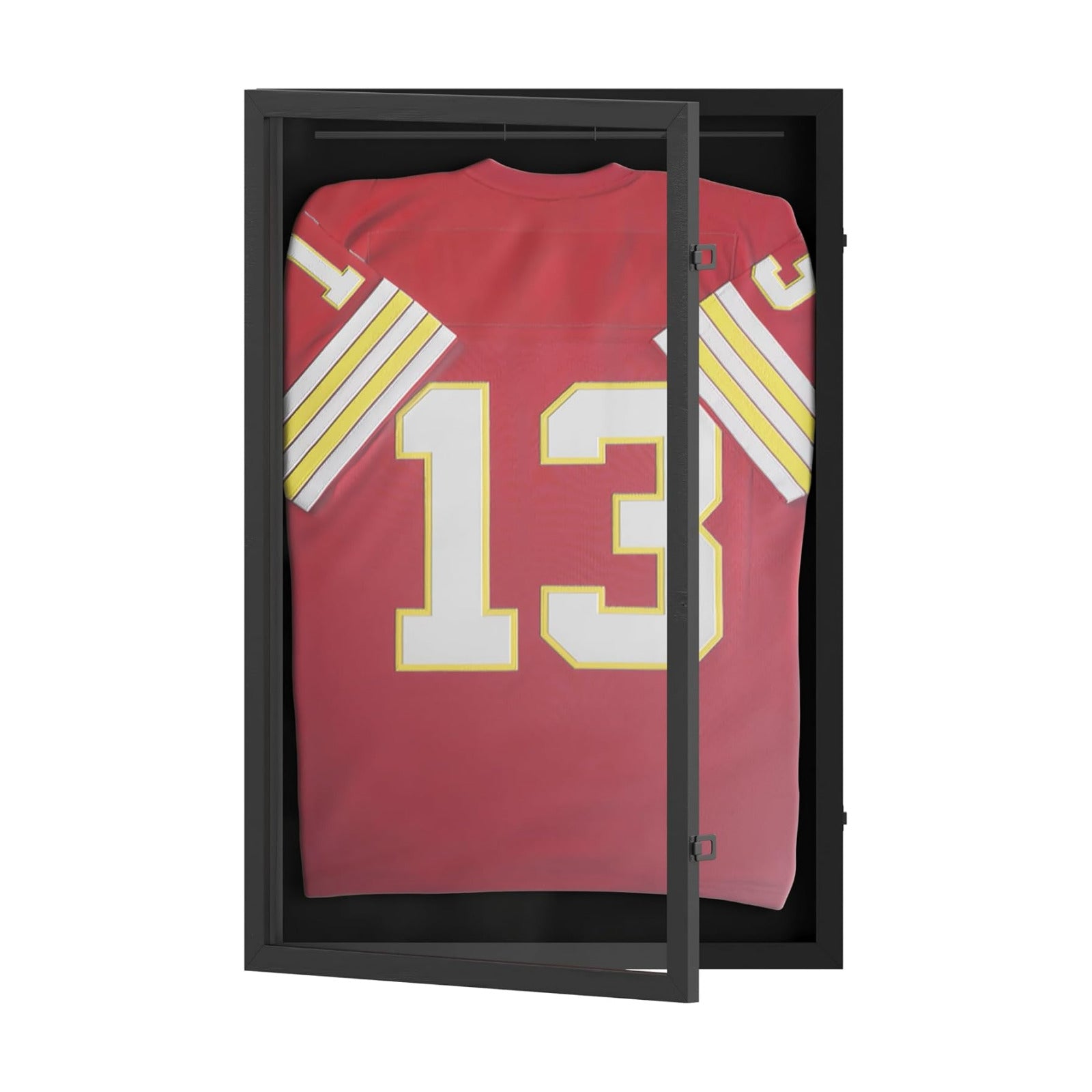HBCY Creations Matte Black Jersey Frame Display Case - 24x36 Premium Shadow Box with Anti-Theft Lock, Acrylic Window