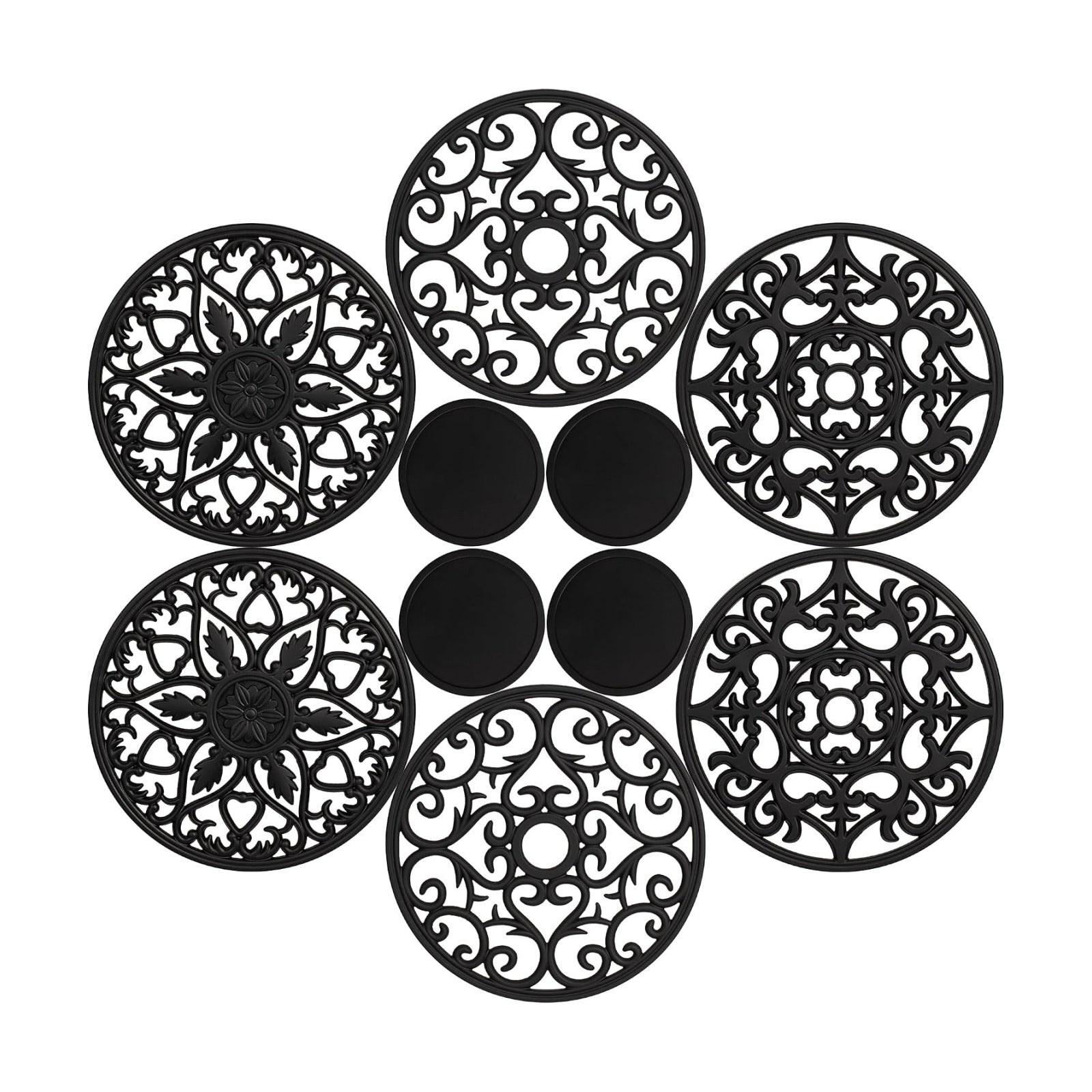 Pans and Dishes + 4 Coasters