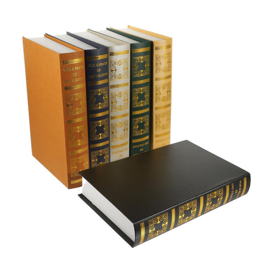 props bookcase books hollow artificial fake decoration antique storage box coated paper / Set of 6