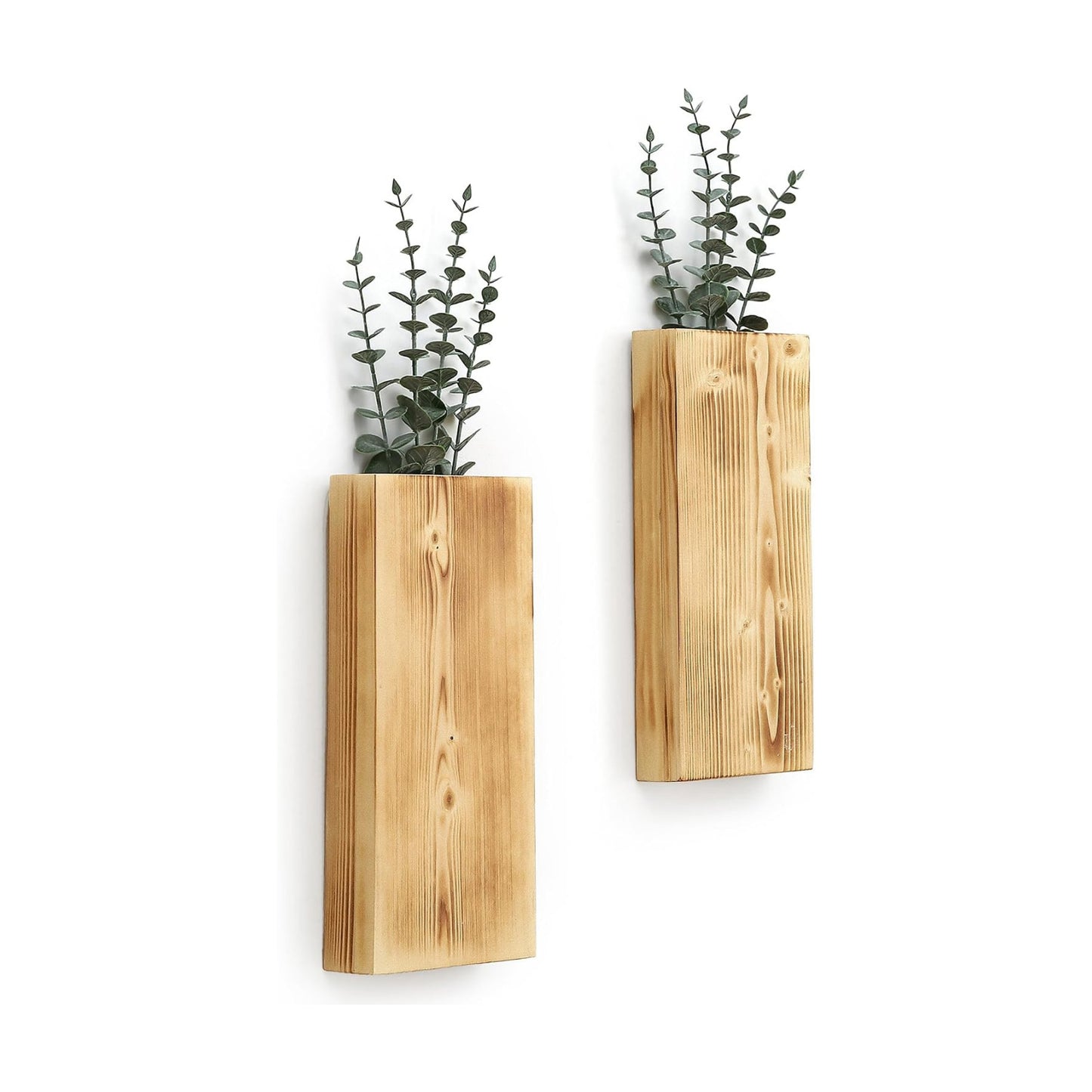 Wood Wall Planter / Retro / Set of 2