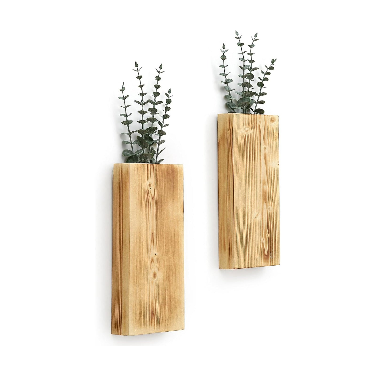 Wood Wall Planter / Retro / Set of 2
