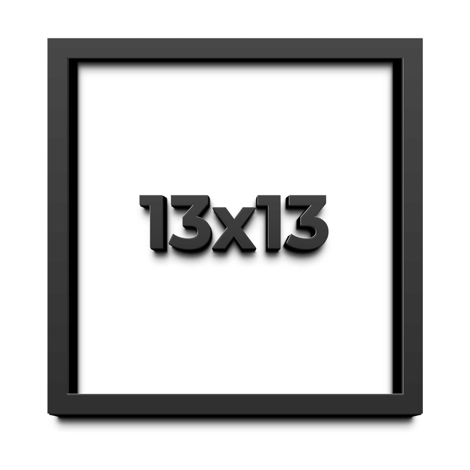 13x13 Shadow Box Black Display Frame | 2 Inches Deep Solid Wood Shadowbox Display Frame | UV Resistant Acrylic Front