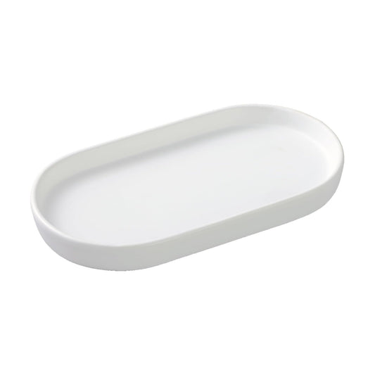 8'' Ceramic Vanity Tray / White
