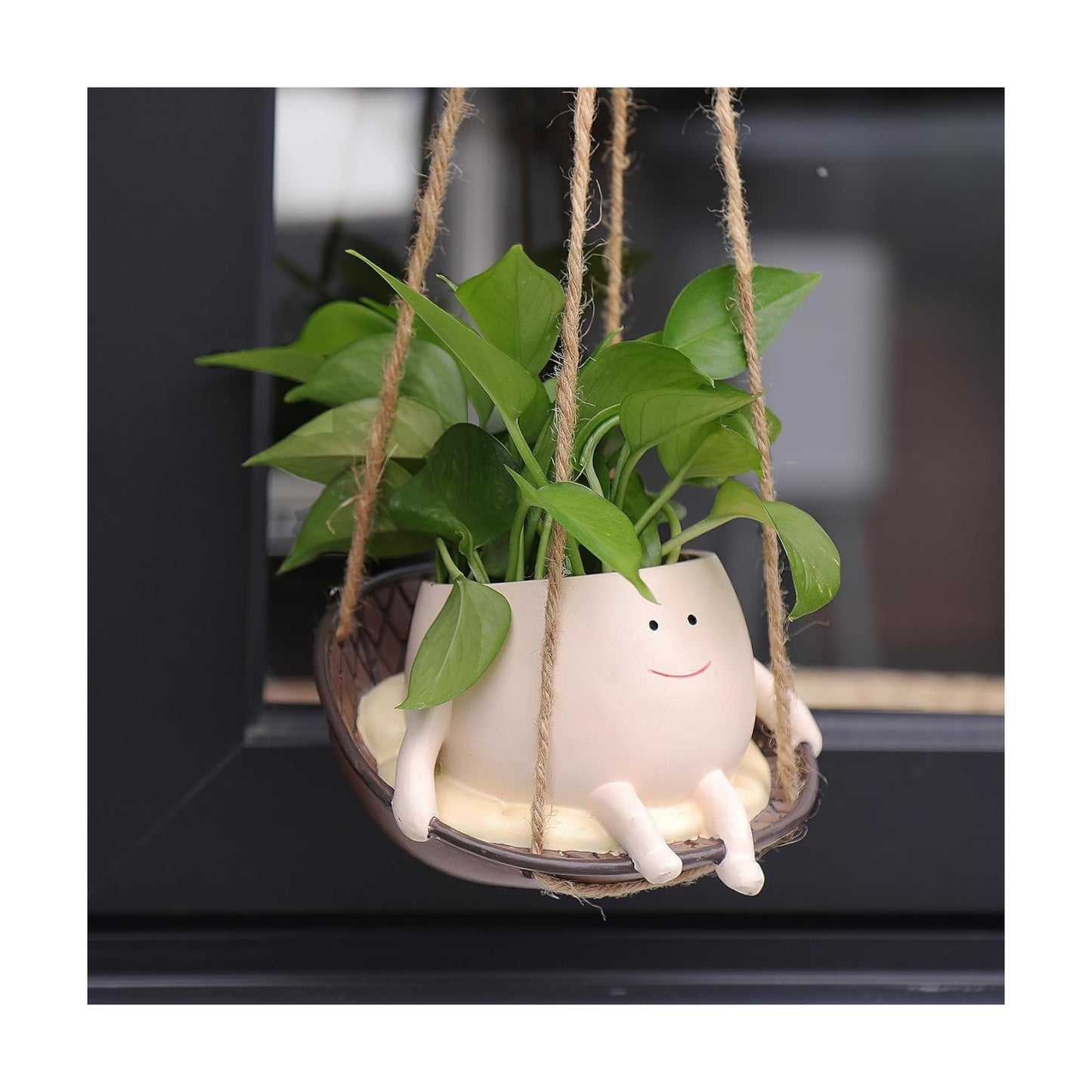 Hanging Swing Chair Planter Pot Smile Face Plant Pot / Small