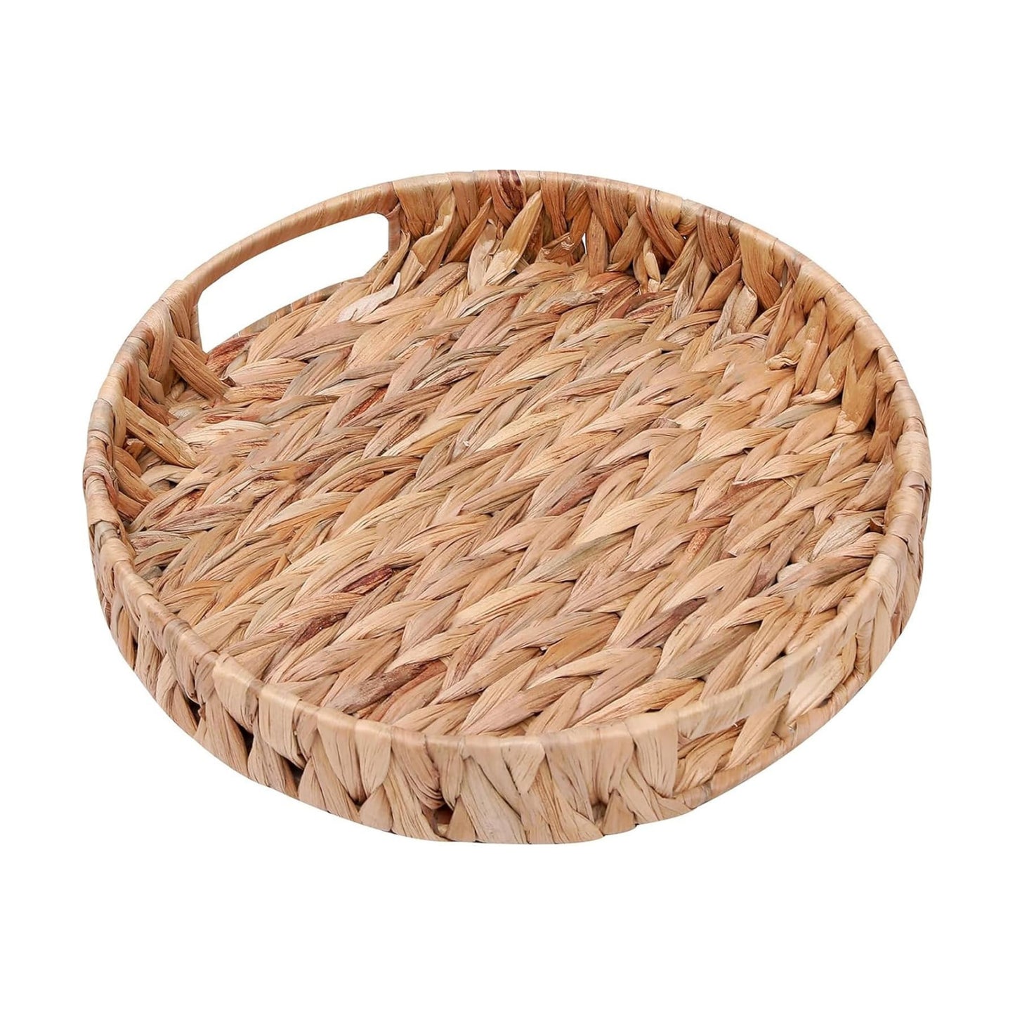 Water Hyacinth Wicker Serving Tray / 11.8 x 1.9