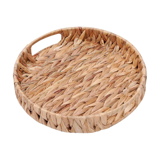 Water Hyacinth Wicker Serving Tray / 11.8 x 1.9