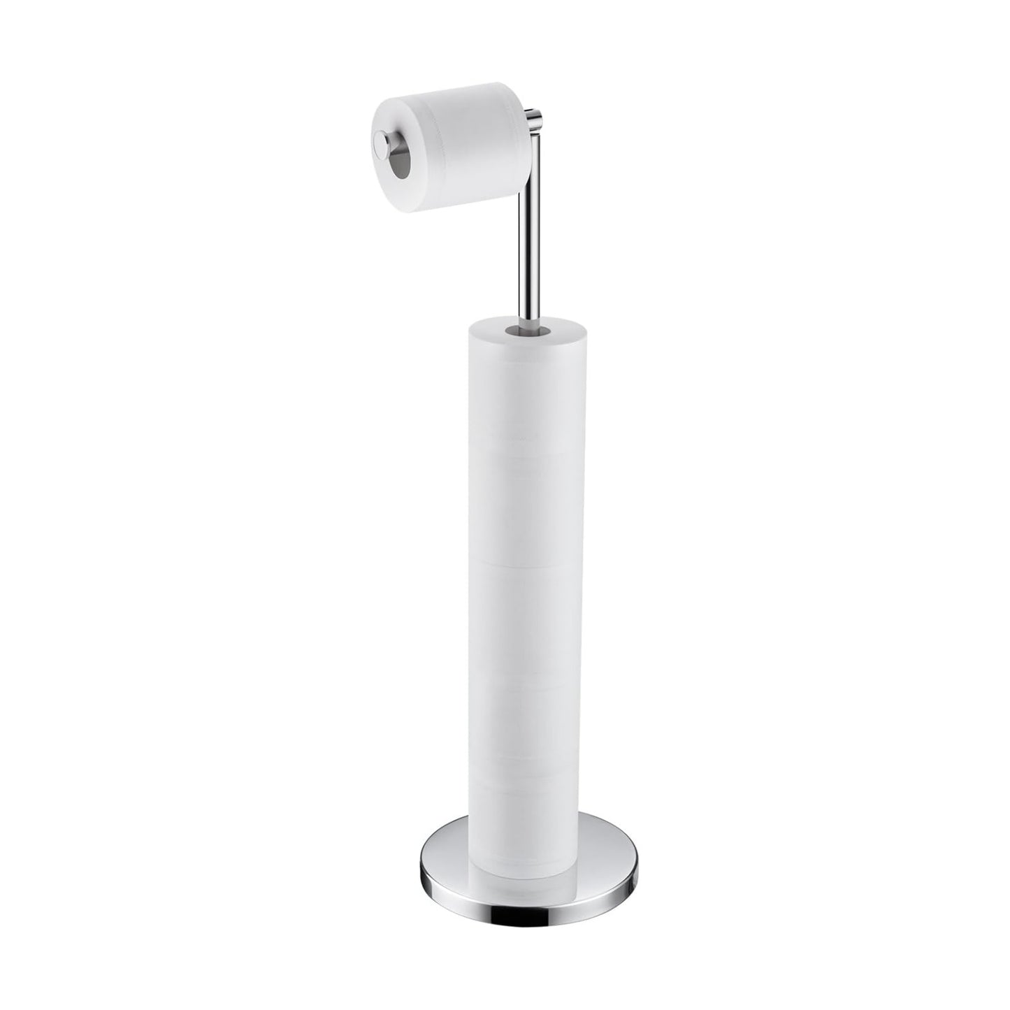 BAGNOLUX Bathroom Toilet Paper Holder Stand with Reserve, SUS304 Stainless Steel Rustproof Pedestal Tissue Roll Holder