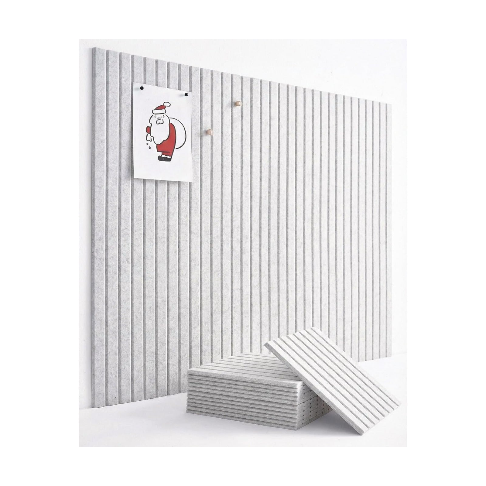 Large Felt Bulletin Board 48 x 36 Inch - 12-Pack Square Acoustic Wall Panels, Cork Board Alternative, NRC 0.95