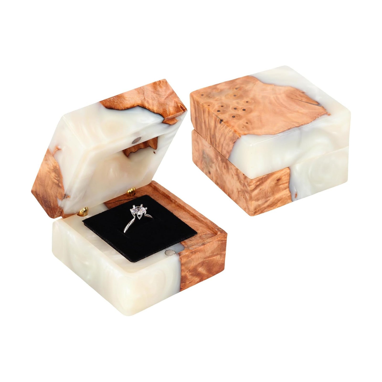 engagement ring holder / White