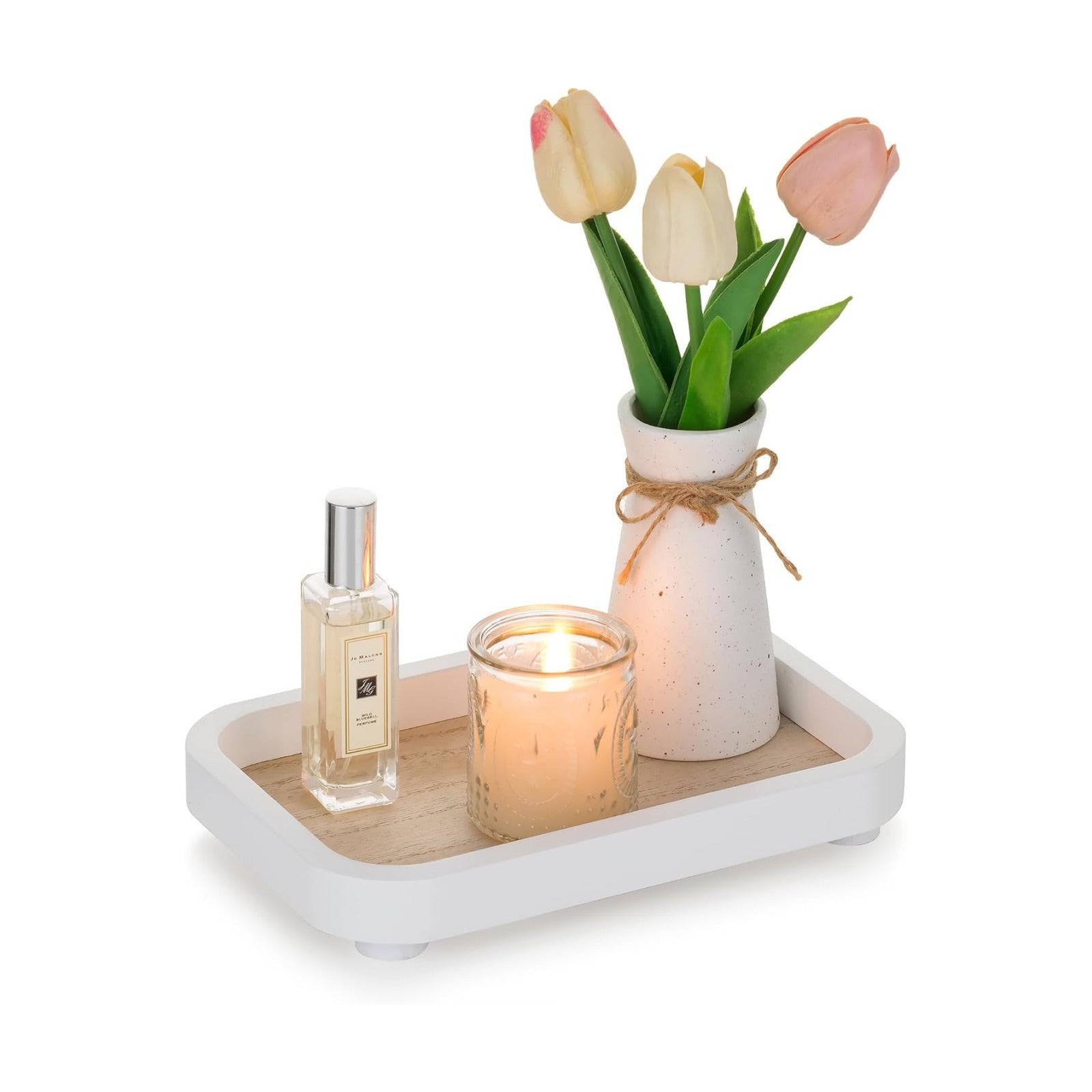 Wood Stand Riser Rectangular / White