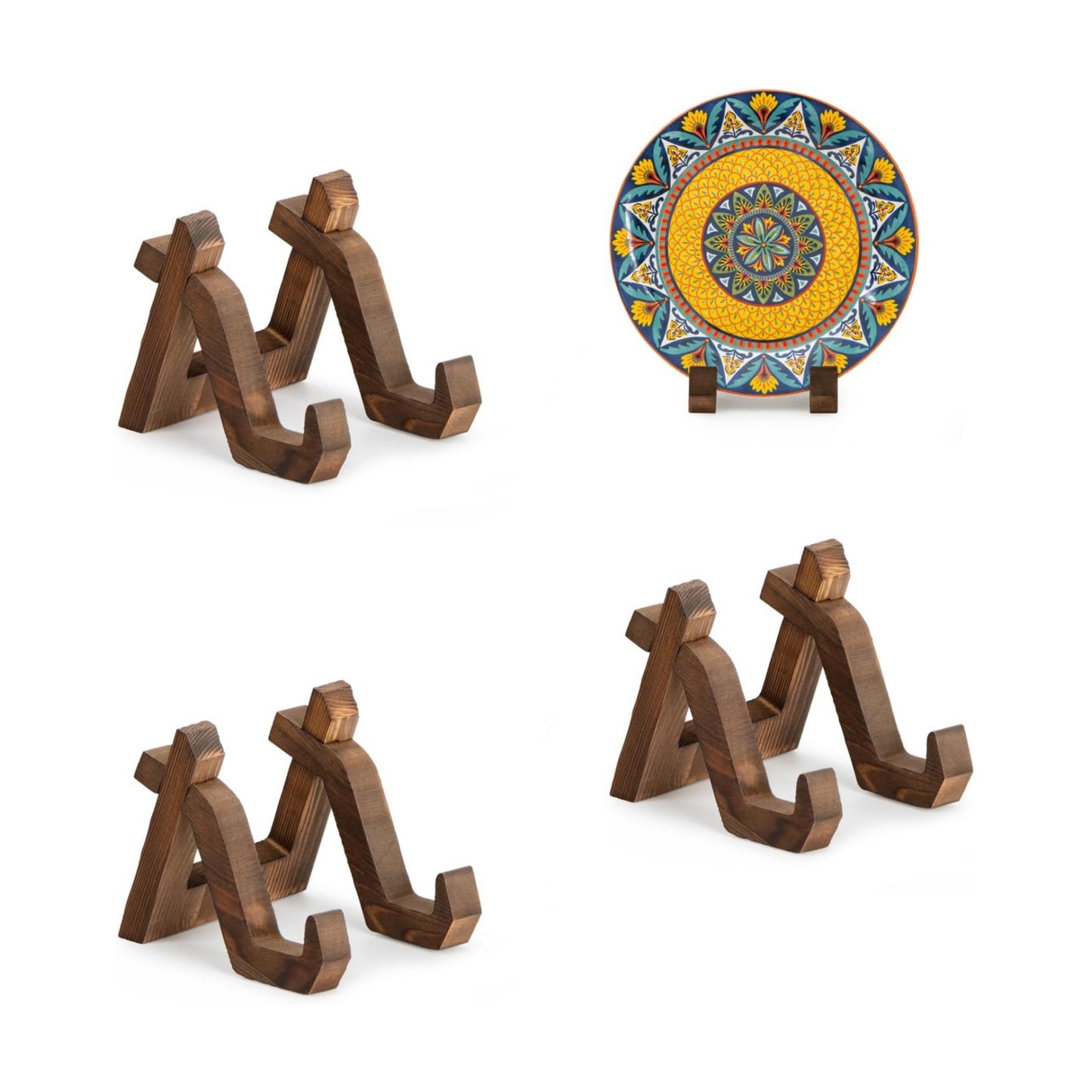 Plate Display Stand / 4 Inch / Set of 3