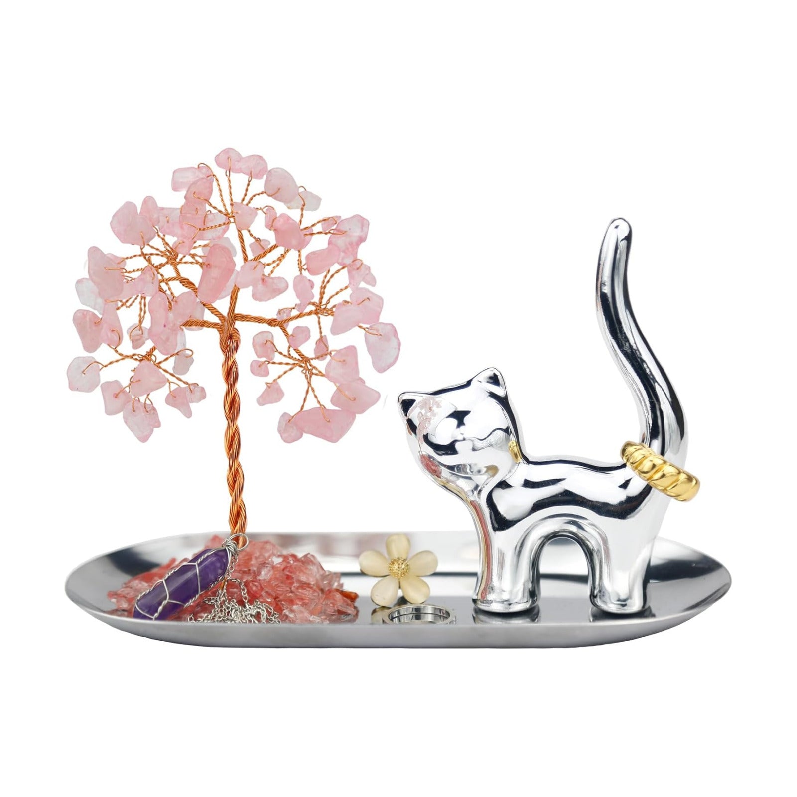 Cat Ring Holder / Silver Cat