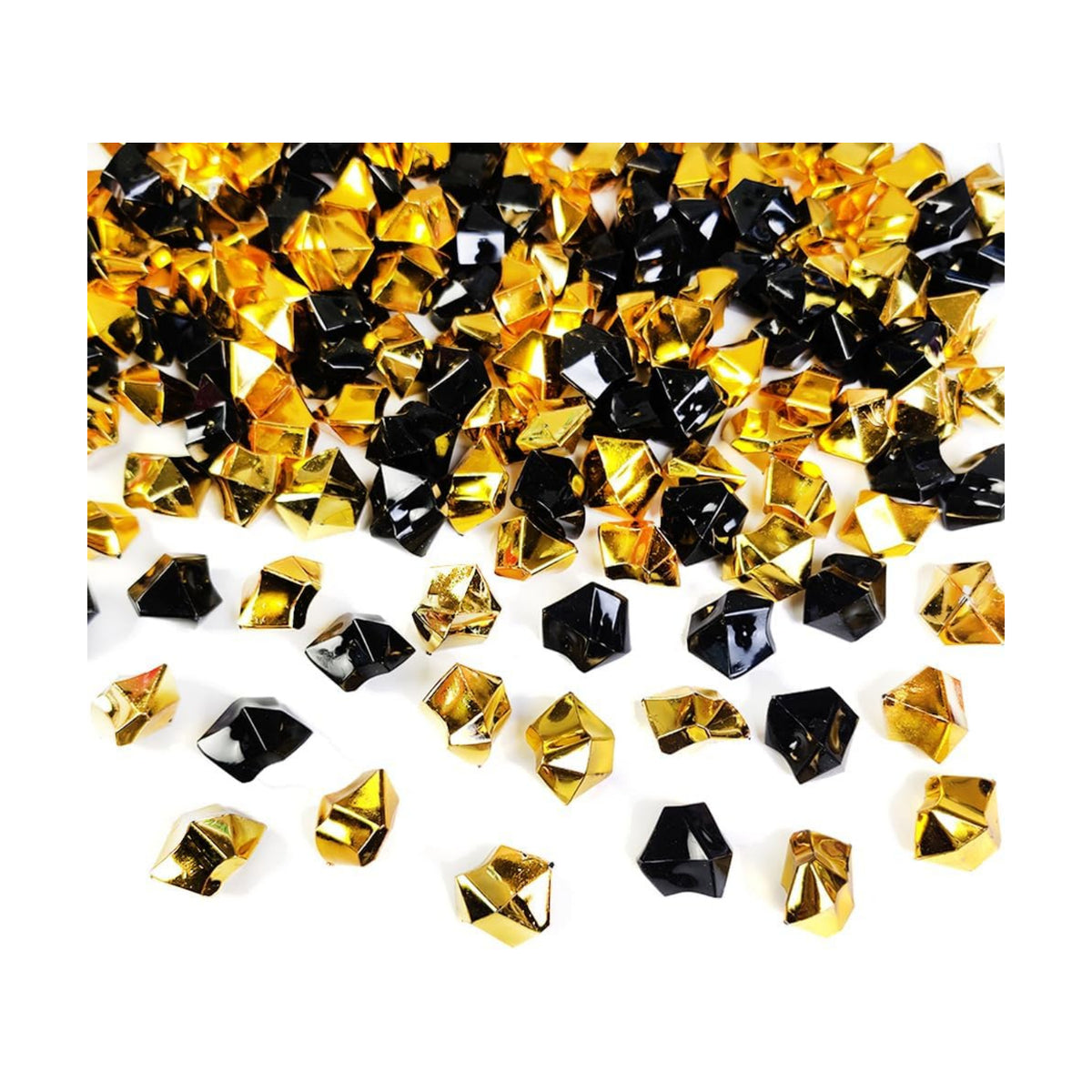 160 Pcs Black Gold Faux Diamond Vase Fillers Wedding Party Table Scatter