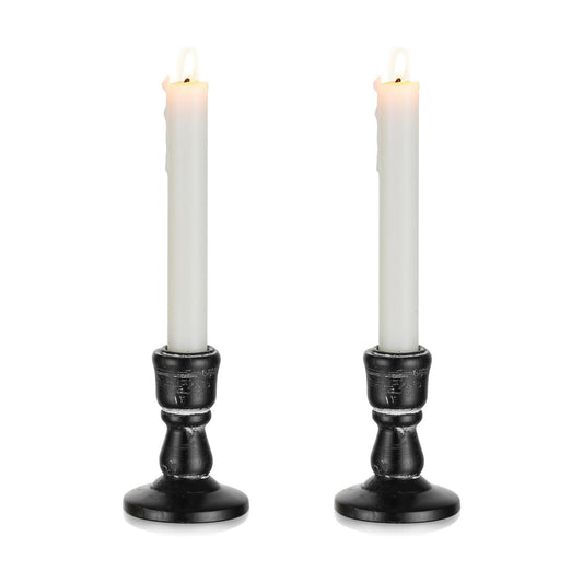 Wooden Candlestick Holders Rustic: Farmhouse Taper Candle Holder