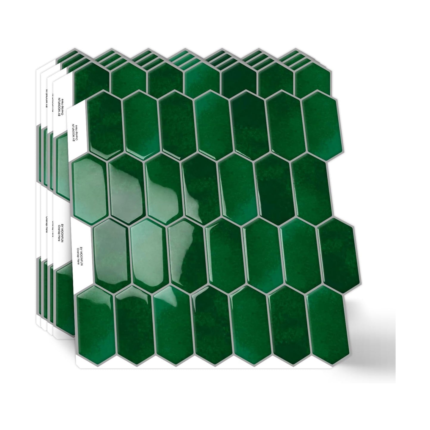 3D Waterproof Self-Adhesive Wall Tile Stick on Backsplash / Emerald Green