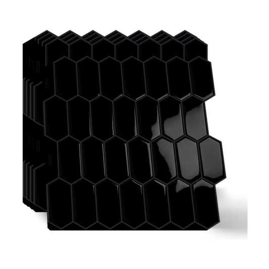 3D Waterproof Self-Adhesive Wall Tile Stick on Backsplash / Black