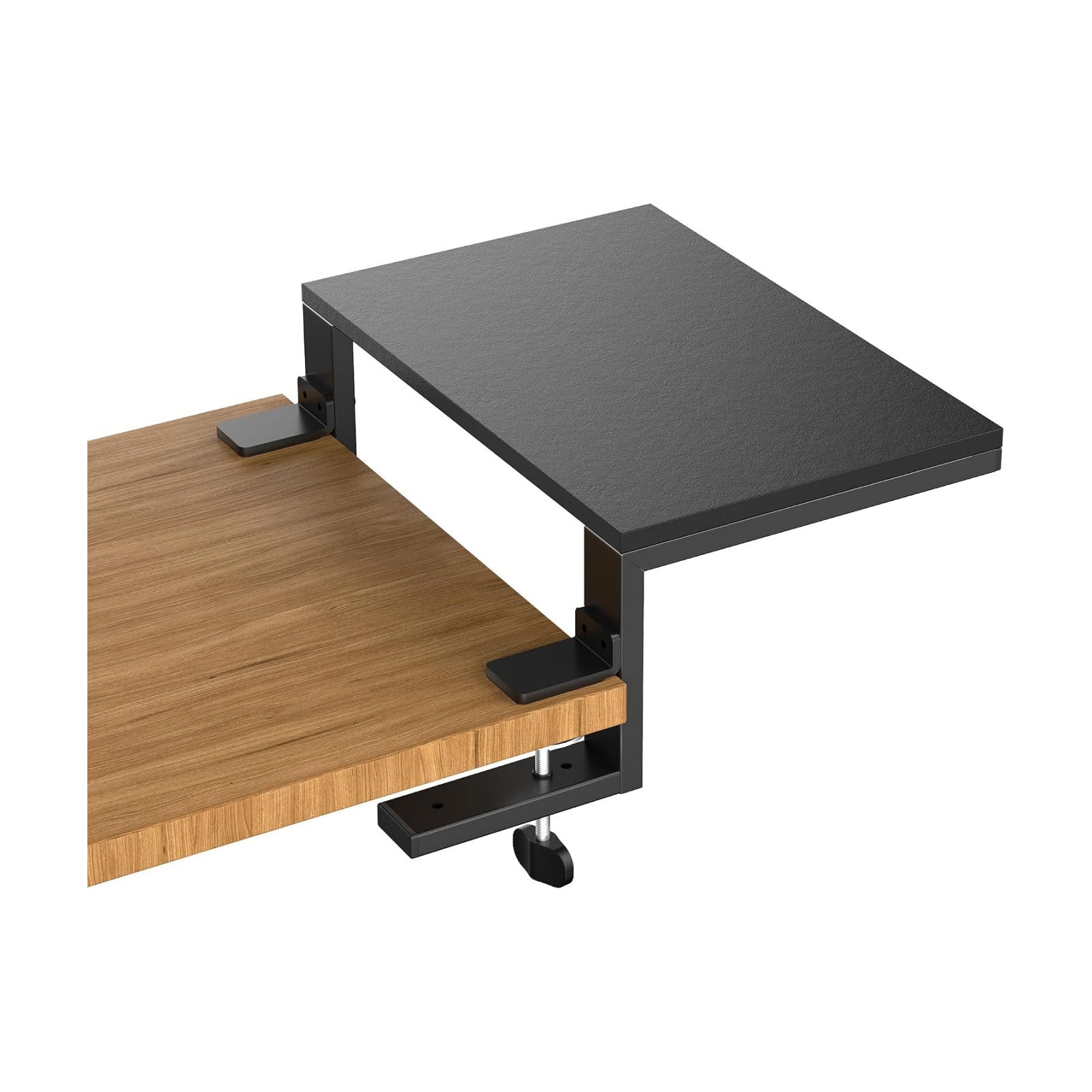 ARES WING Clamp-On Desk Extender Monitor Shelf, 15x9.8 up to 44lbs | Desktop Riser for Office/Gaming，Space
