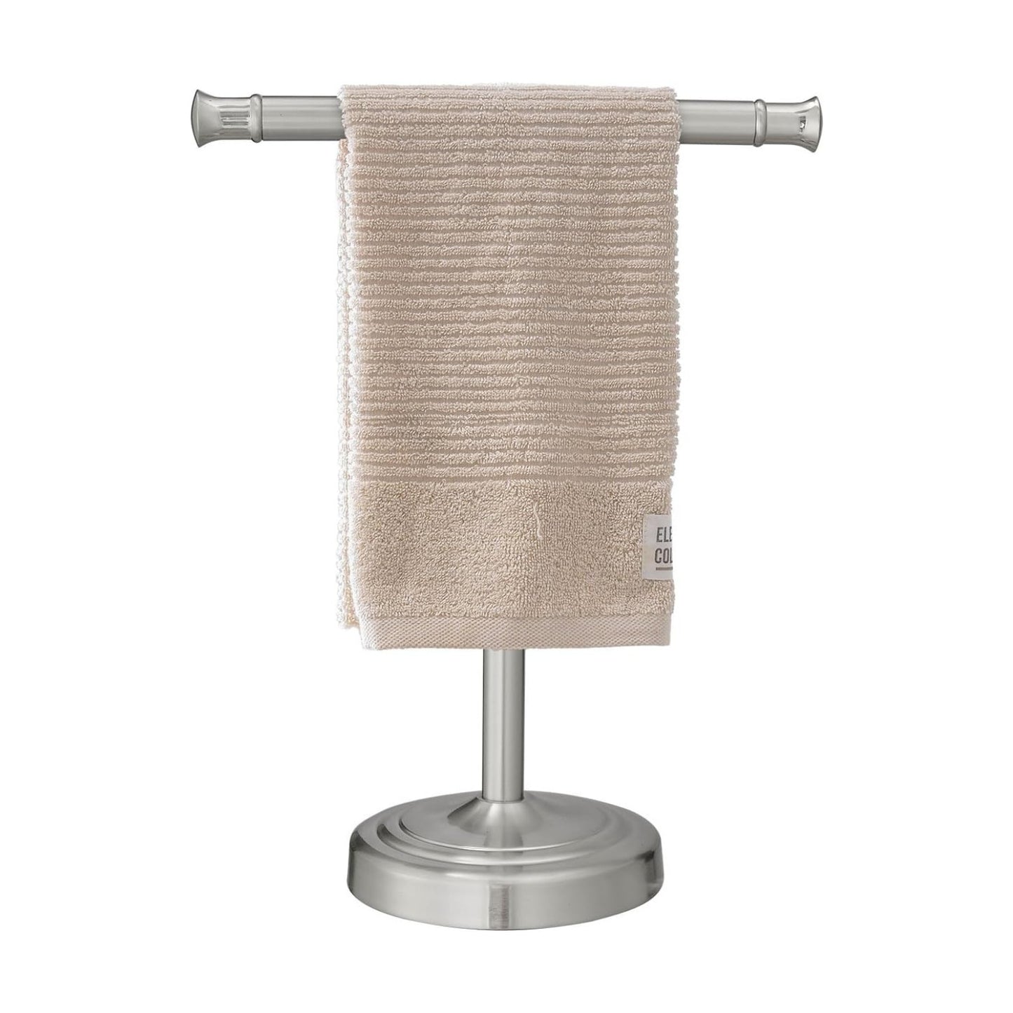 RUMOSE Brushed Nickel Hand Towel Holder Stand Countertop Towel Rack | 13 Inch Bathroom Kitchen Vanity T-Shape Towel