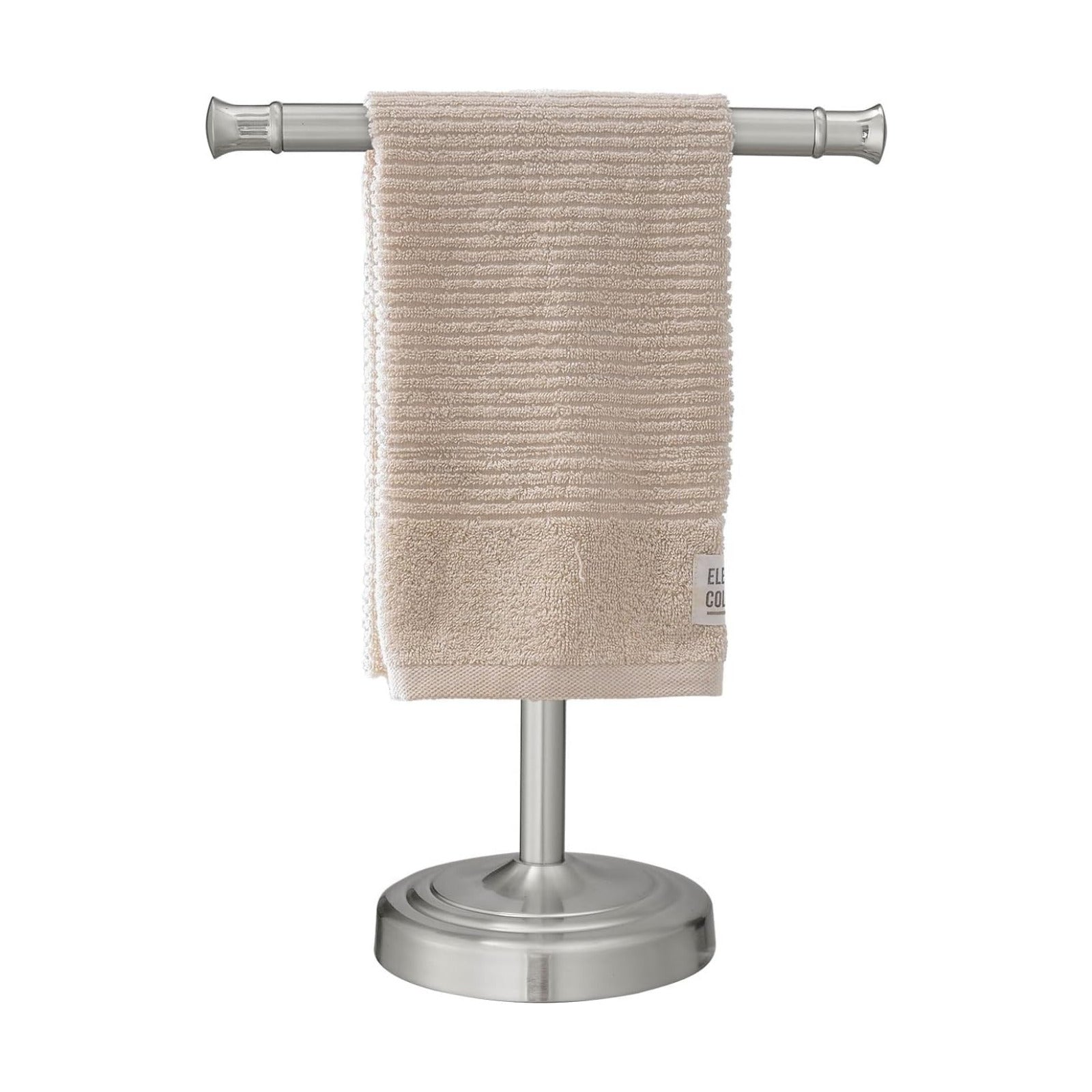 RUMOSE Brushed Nickel Hand Towel Holder Stand Countertop Towel Rack | 13 Inch Bathroom Kitchen Vanity T-Shape Towel