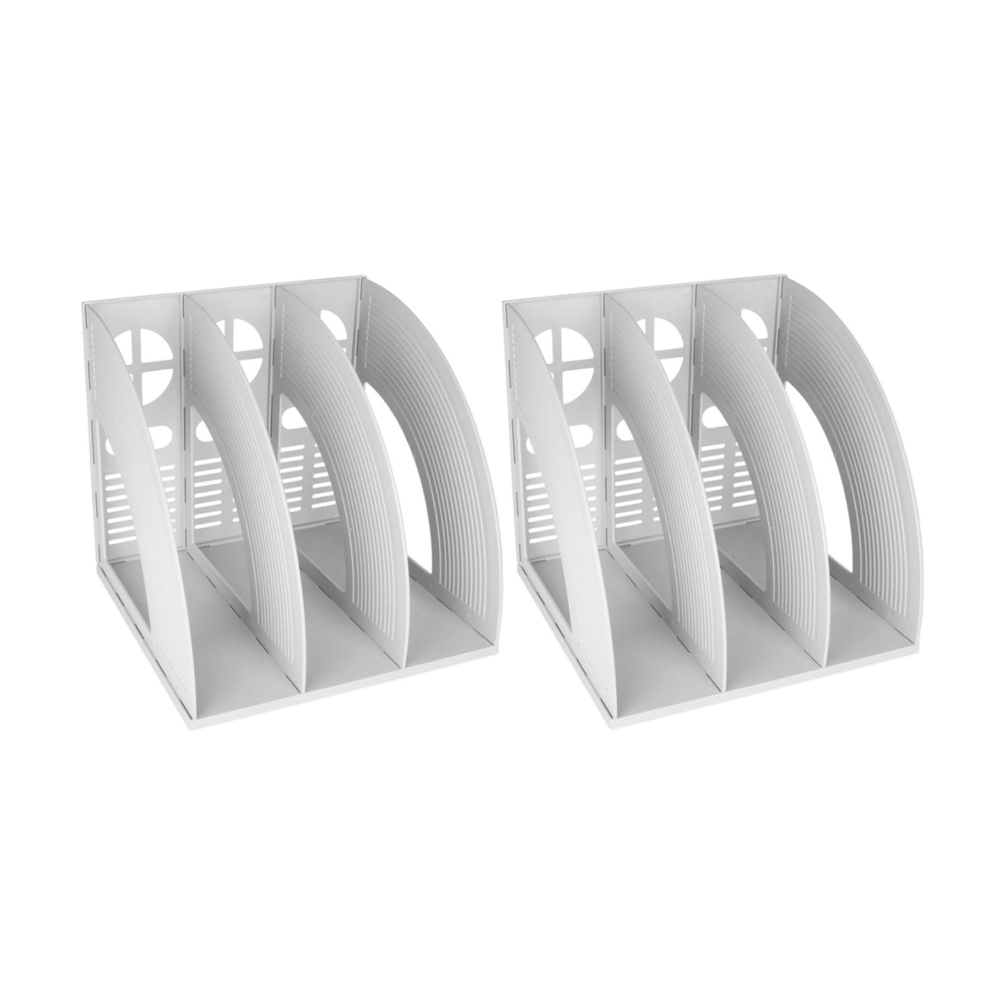SAYEEC 2Pcs Magazine Holder Plastic File Sorter Binder Holder for Desk Folder Organizer Stand Book Shelf Dividers