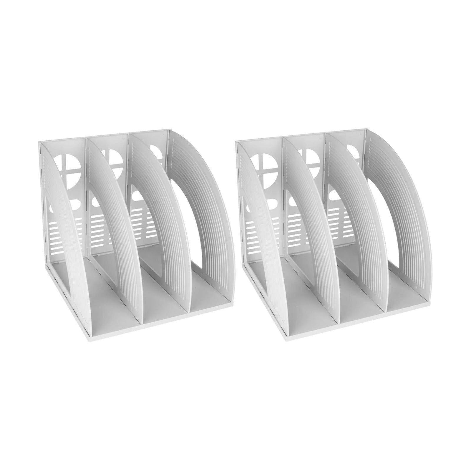 SAYEEC 2Pcs Magazine Holder Plastic File Sorter Binder Holder for Desk Folder Organizer Stand Book Shelf Dividers